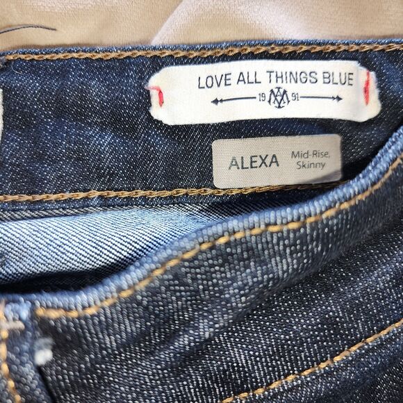 Mavi Jeans Co. Alexa Mid-Rise Skinny Jeans Dark Blue - Picture 8 of 8